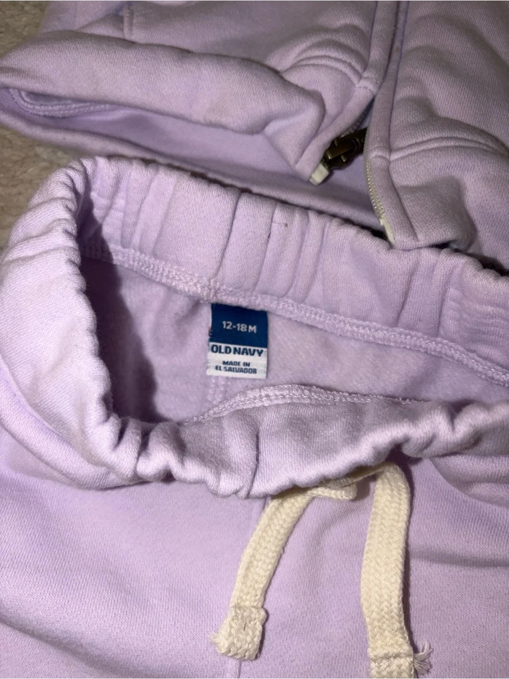Old Navy Lavender Hooded Sweatshirt & Jogger Set for Kids